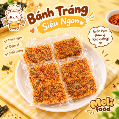 Bánh tráng siêu ngon Meli Food tẩm gia vị đậm đà